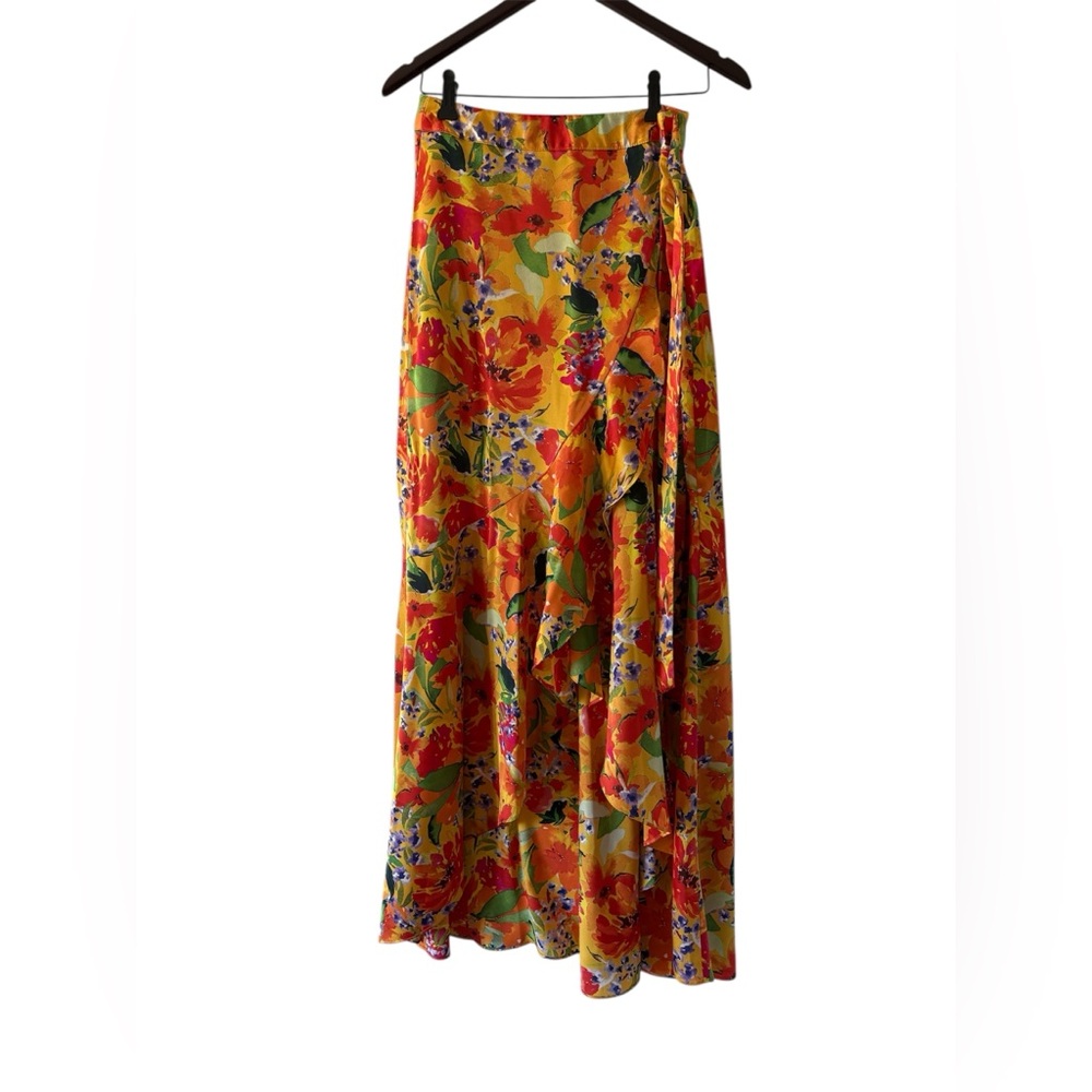 Marciano Vibrant Floral Print Wrap Skirt - Size S (6) - Picture 6 of 7